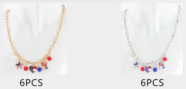 USA Charm Link Necklace .68 each