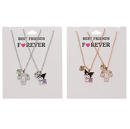 2 Pc Set 18" Novelty BFF Charm Gold & Silver Necklace  .68 each set