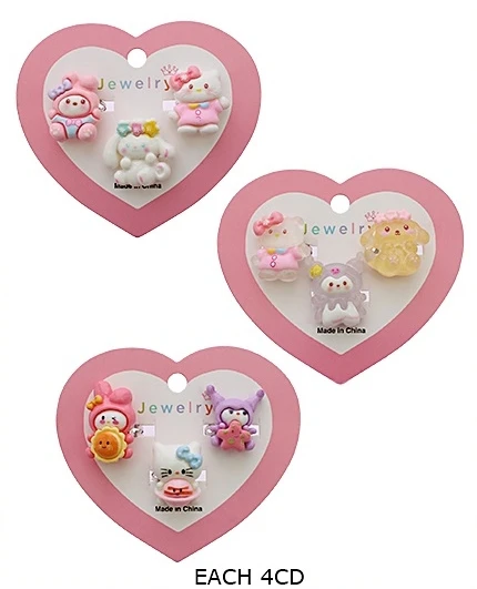 3 Pc Set Kids Novelty Adjustable Ring .68 each set