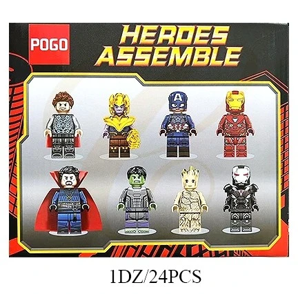 NEW Mini Brick Figure Set Mystery Packs 24 per display case (1582) .75 each