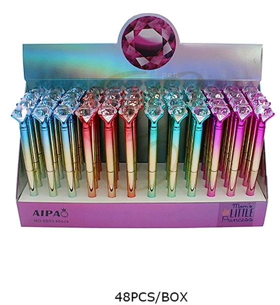 Metallic Diamond Gel Pens 48 pcs per display box .68 each