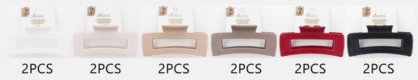4.1" Rectangle Hair Claw Clips (2345) .68 each