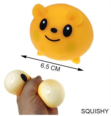 2.6" Cute Animal Smiling Face Squishy Stress Toy 12 pcs per display box $1.25 each