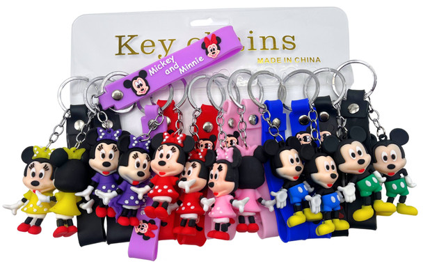 Novelty 3 in 1 Strap Keychain Asst Colors (10086) .68 each