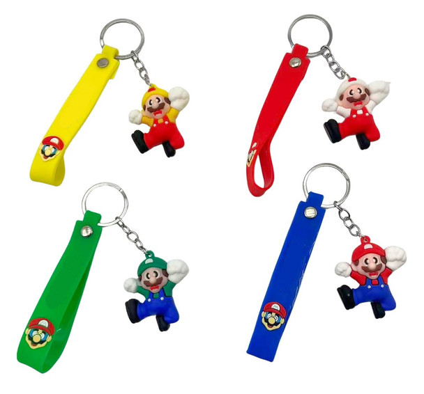 Novelty 3 in 1 Strap Keychain Asst Colors (10076) .68 each