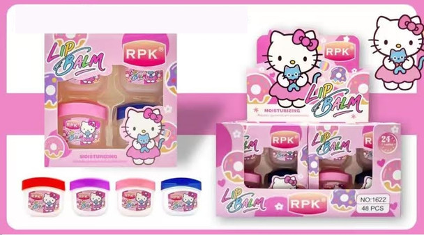 4 Pc Set Travel Size Moisturizing Lip Balm Gel 12 sets per display box $1.75 each set