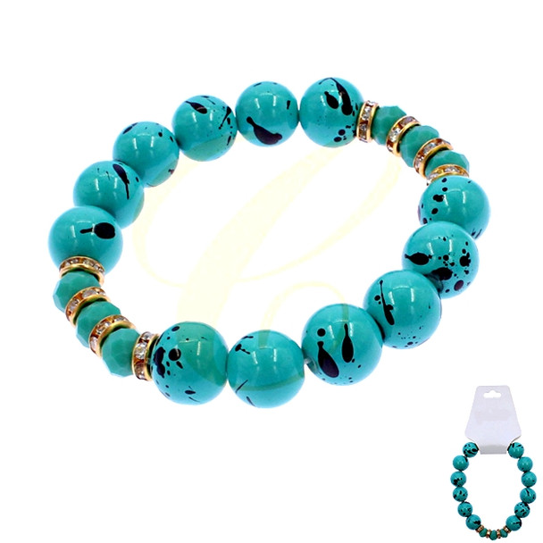 Speckled Beaded Stretch Bracelets .68 each
