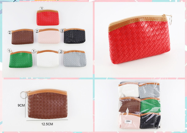 4.9" Woven Zipper Coin Purse .70 each