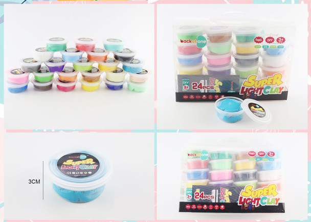 1.2" Super Light Clay 24 pcs per display box .37 each