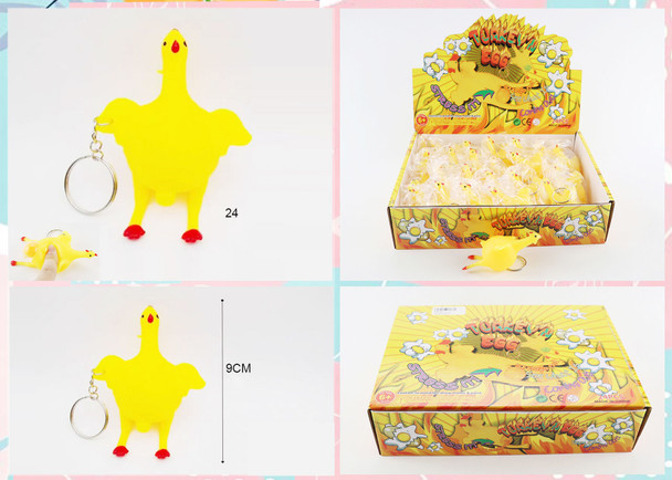 Fun 4" Novelty Squish Turkey w/ Egg 24 per display bx .75 each