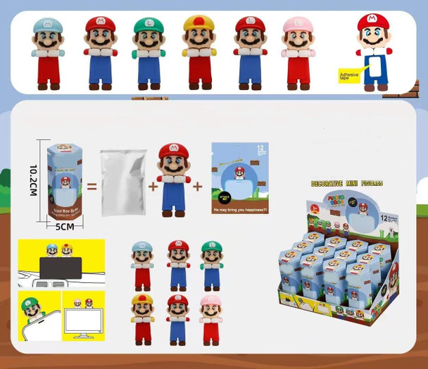 4" Stick On Decorative Novelty Figures 12 Pcs per display box .75 each