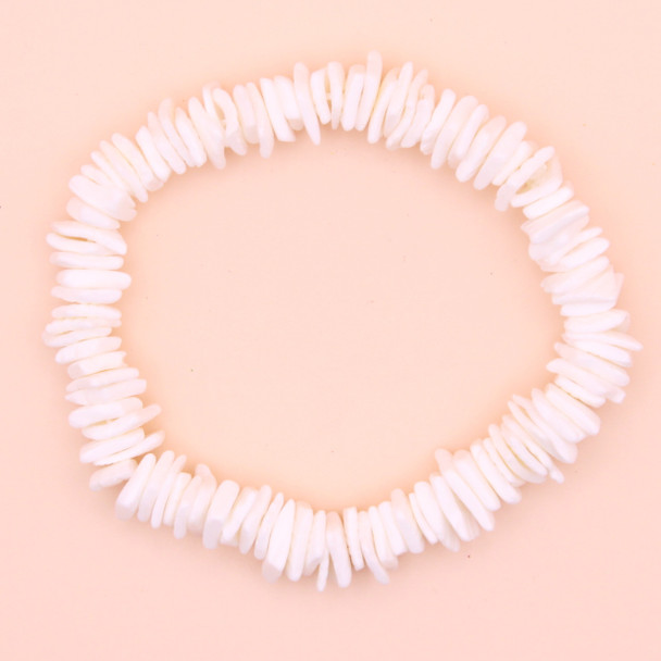 8" Puka Shell Bracelet All White Color 12 per pk  $1.12 ea