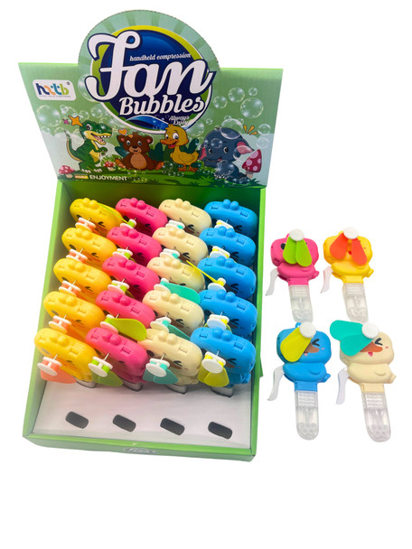 Happy Duck Bubble Blower with Handheld Fan 24 pcs per display box .68 each
