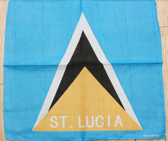 21" St. Lucia Flag Bandana .68 each