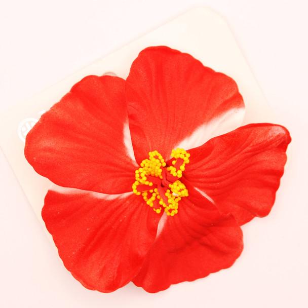 3.5" Asst Color Hibiscus Flower Hair Clip .68 each