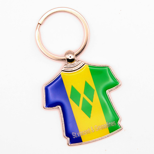 2" Metal St. Vincent & Grenadines Flag Uniform Keychains .68 each