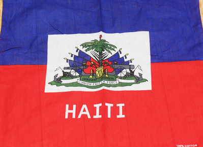 21" Haiti Country Flag 100% Cotton Bandana .68 each