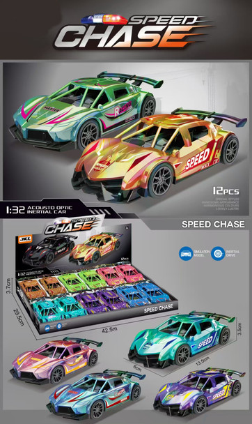 5.3" Speed Chase Pull Back Action Inertial Racing Car $1.00 each