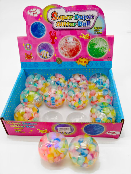 2.5" FLASHING Smash Water Ball Water Beads Theme 12 per bx .75 each