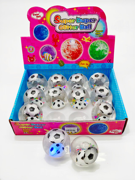 2.5" FLASHING Smash Water Ball Soccer Theme 12 per bx .75 each