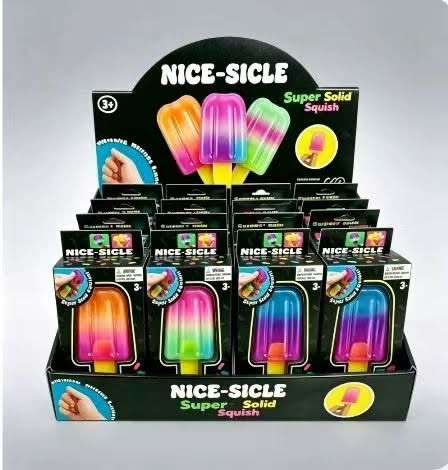 3.5" Popsicle Squishy Squeeze Toy 12 pcs per display box $1.75 each