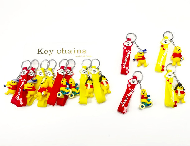 Novelty 3 in 1 Strap Keychain Asst Colors (10535) .70 each