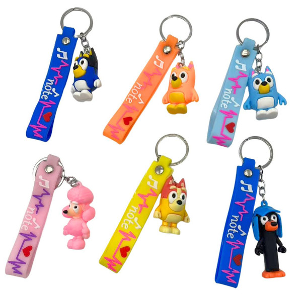 Novelty 3 in 1 Strap Keychain Asst Colors (10183) .70 each