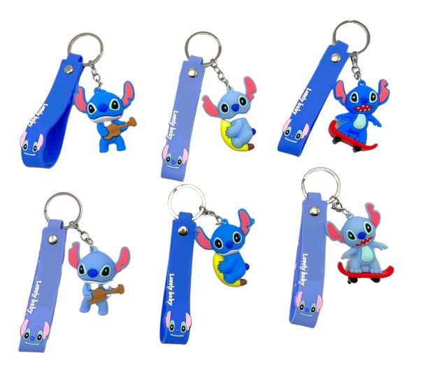 Novelty 3 in 1 Strap Keychain Asst Colors (10182) .70 each