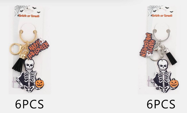 Halloween Skeleton "Happy Halloween" Keychain .70 each