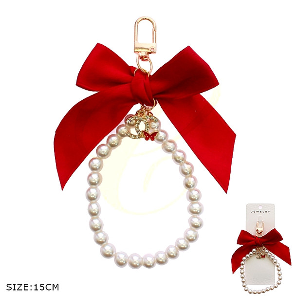 Pearl Bow Wristlet Keychain .70 each