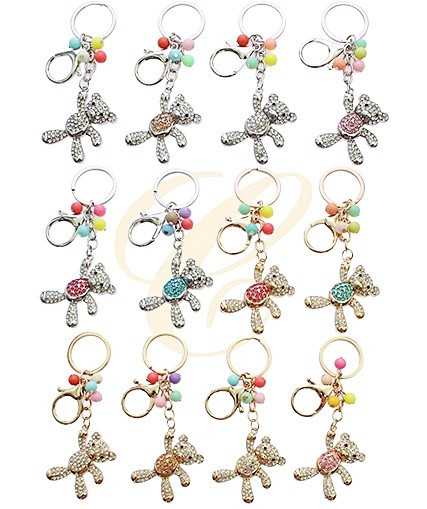 Sparkling Teddy Bear Keychain .70 each