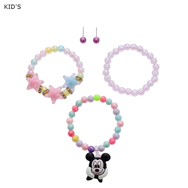 Kids Novelty Bracelet & Stud Earring Set .70 each