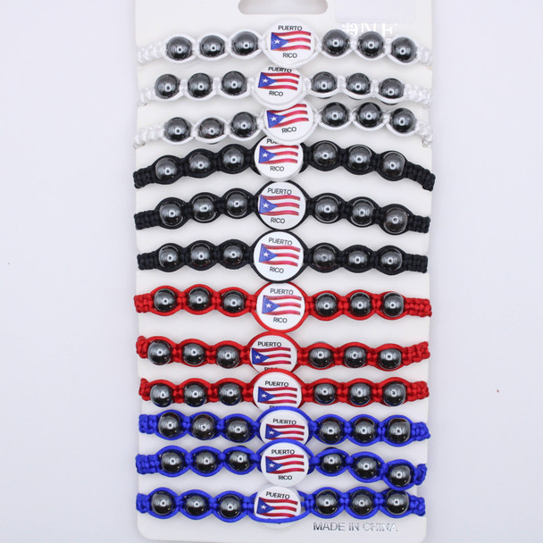 Puerto Rico Hematite Adjustable Bracelet .70 each