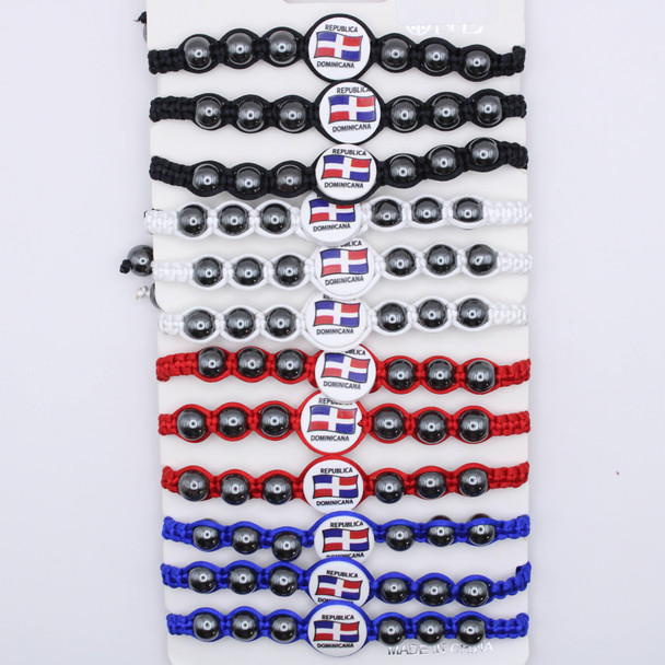 Dominican Republic Hematite Adjustable Bracelet .70 each