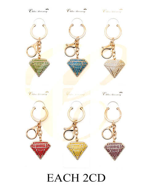 Rhinestone Diamond Keychain .70 each