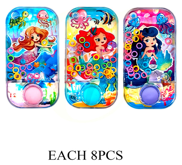 4.5" Mermaid Handheld Water Ring Game 24 pcs per display box .75 each