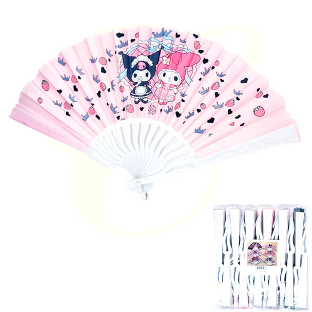 9" Novelty Print Folding Hand Fan .70 each