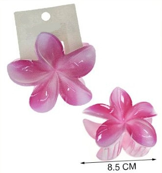 Glossy Plumeria Flower Hair Claw Clip .70 each
