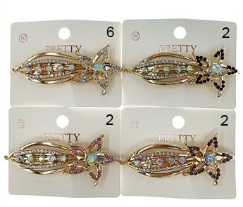 Rhinestone Starfish Hair Barrette Clip .70 each