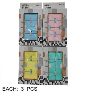 3.2" Infinity Cube Fidget Toy Solid Colors $1.25 each