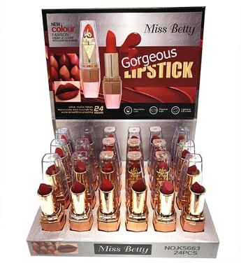 Gorgeous Lipstick 24 pcs per display box .75 each