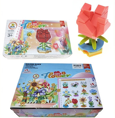 DIY 12 Style Mixed Flower Block Sets .75 each