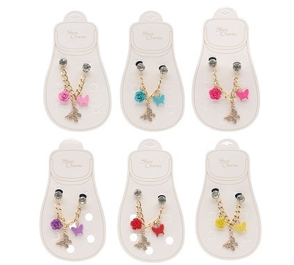 Rose & Butterfly Chain Shoe Charms .75 each