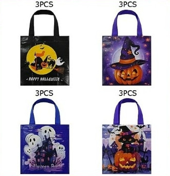 8.7" x 9" Halloween Reusable Bags .75 each