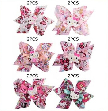 6.3" Novelty Gator Clip Hair Bow .70 each