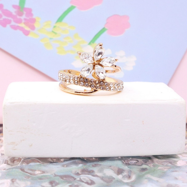 Rhinestone Flower Fashion Ring .70 each