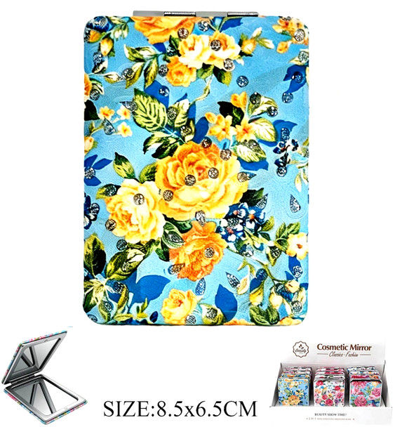 3.25" Flower & Bird Double Sided Compact Mirror $1.87 each