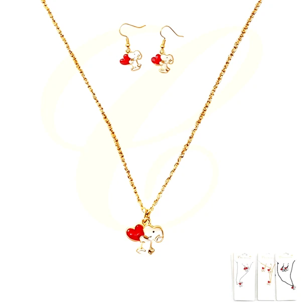 16"-18" Adjustable Novelty Necklace & Earring Set .70 each set