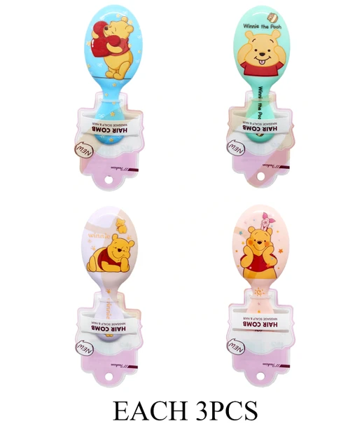 5.3" Novelty Print Gift Hair Brushes 12 per pk .70 each