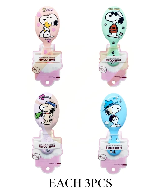 5.3" Novelty Print Gift Hair Brushes 12 per pk .70 each